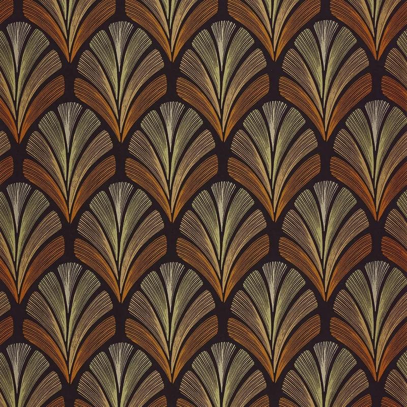 Casadeco Elegáns Art deco terrakotta vlies tapéta Folies St James Terracotta 53 cm X 10 m