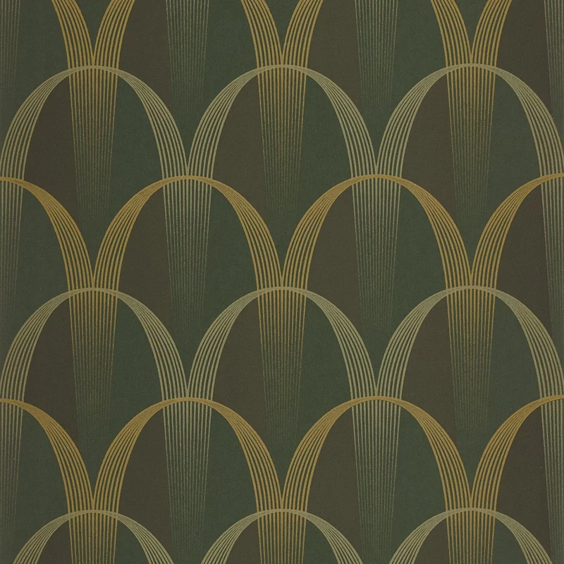 Casadeco Geometrikus keki vlies tapéta Entree Des Artistes Kaki 53 cm X 10 m