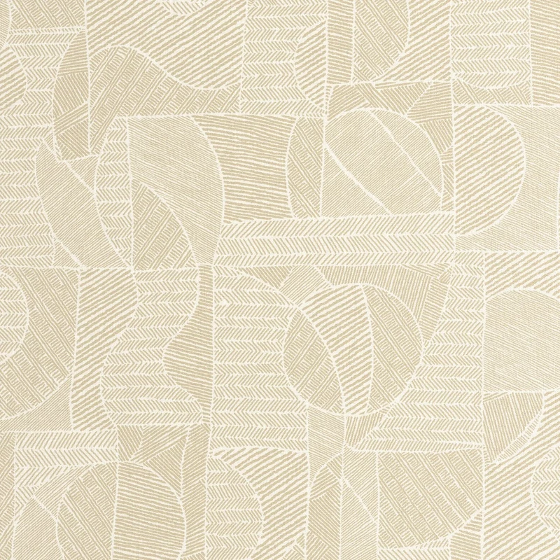 Casadeco Geometriai mintás modern világos bézs vinyl tapéta Baman Sable 53 cm X 10 m