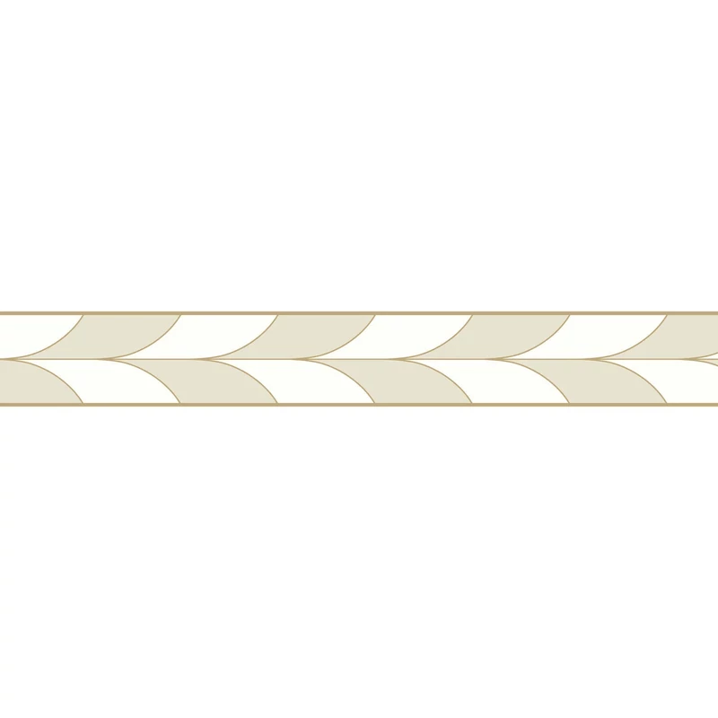 Casadeco Vékony bézs mintás vlies bordűr La Festive Beige Lin 5 cm X 6 m