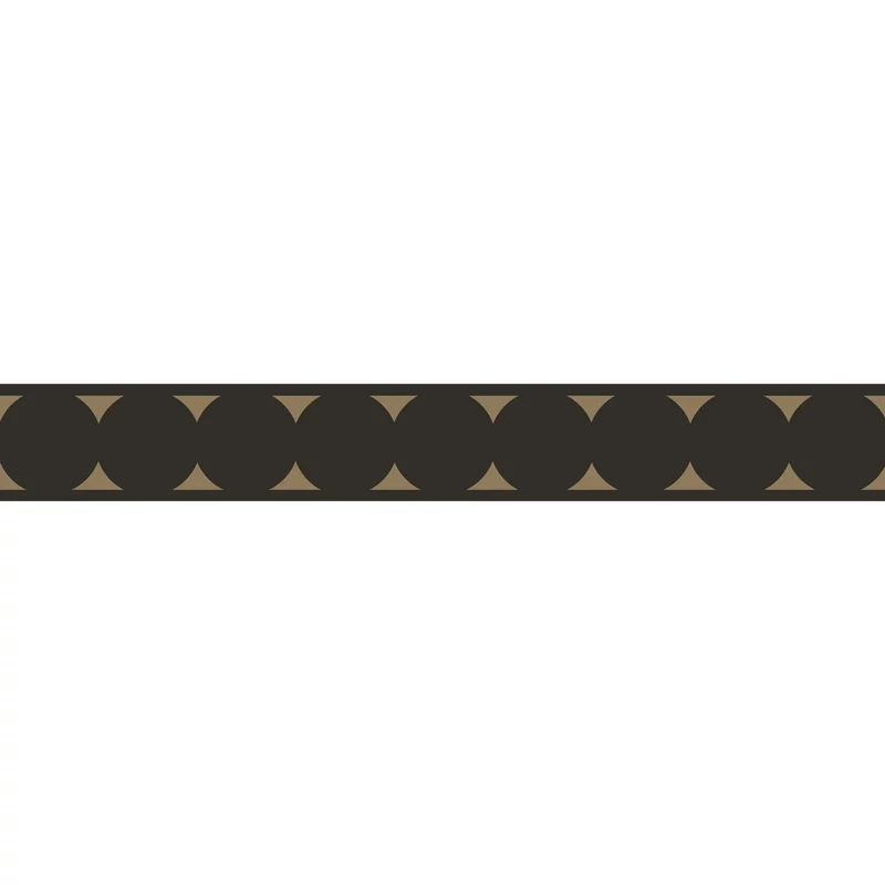 Casadeco Elegáns mintás fekete vlies bordűr La Coquette Noir Fusain 5 cm  X 6 m