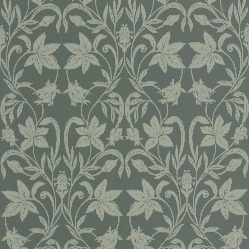 Casadeco virág mintás zöld vlies tapéta Primrose Vert Sauge 53 cm X 10 m