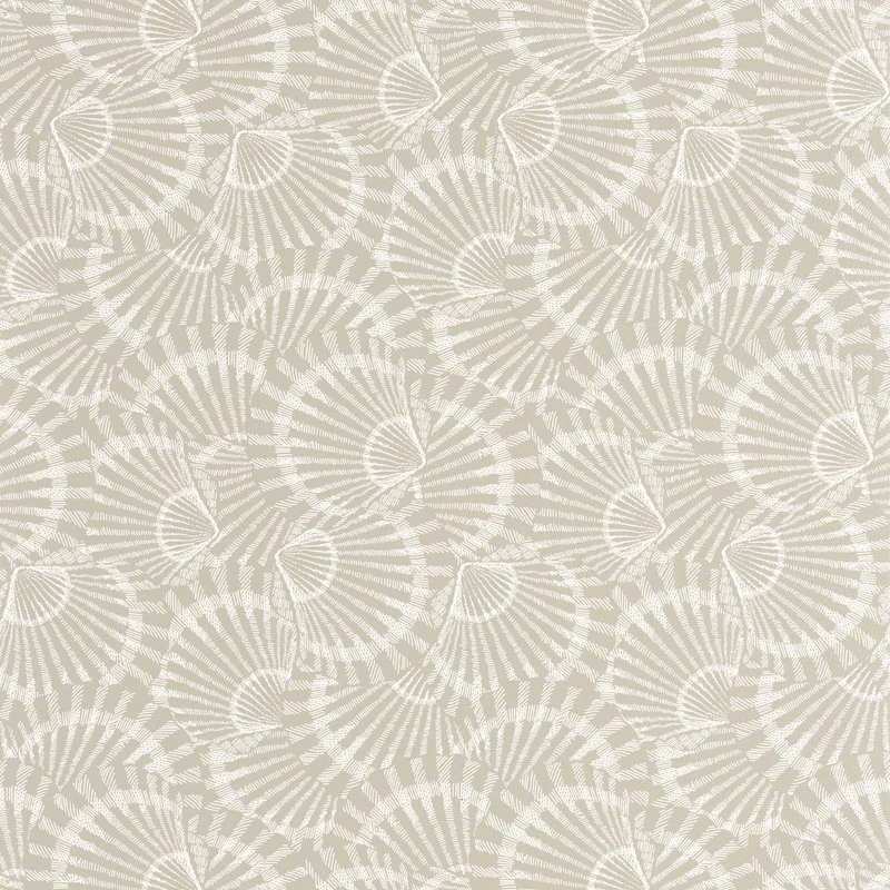 Casadeco Kagyló mintás bézs vinyl tapéta Saint Malo Grege 53 cm X 10 m