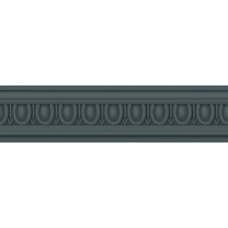 Casadeco Klasszikus széles olajkék vlies bordűr La Baronne Bleu Petrole 10 cm X 6 m