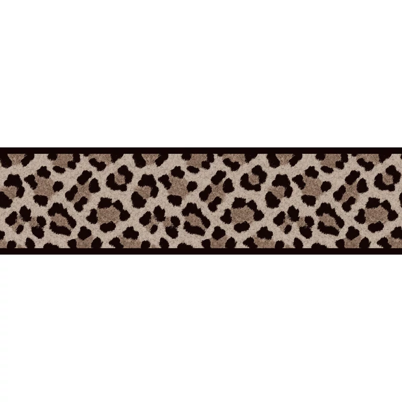 Casadeco ocelot mintás mogyoróbarna vlies bordűr Ocelot Noisette 8 cm X 6 m