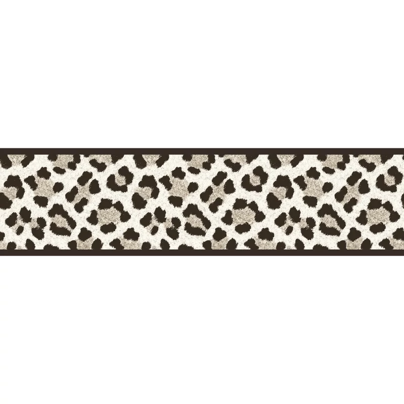 Casadeco ocelot mintás bézs vlies bordűr Ocelot Beige Ficelle 8 cm X 6 m