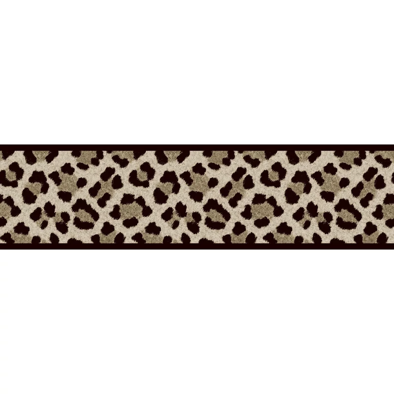 Casadeco ocelot mintás szürkés barna vlies bordűr Ocelot Taupe 8 cm X 6 m