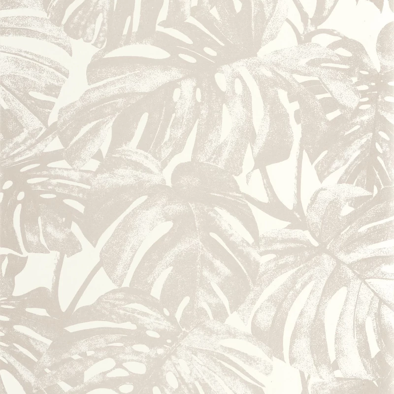 Casadeco bézs pálmaleveles vlies tapéta Mata Beige ficelle 53 cm X 10 m