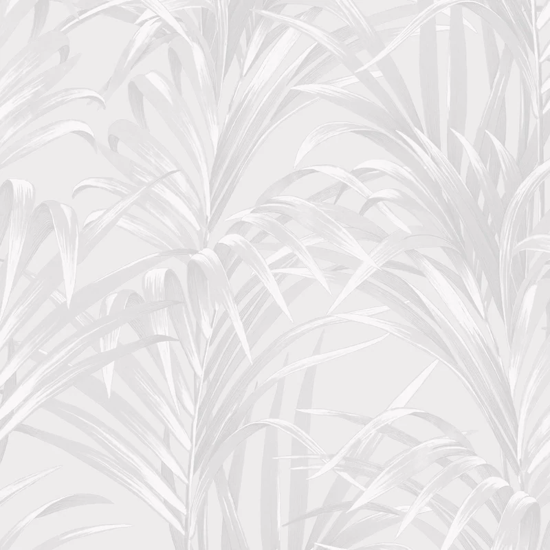 Casadeco Páfrány mintás szürkés fehér vlies tapéta Louise Fougeres Blanc 53 cm X 10 m