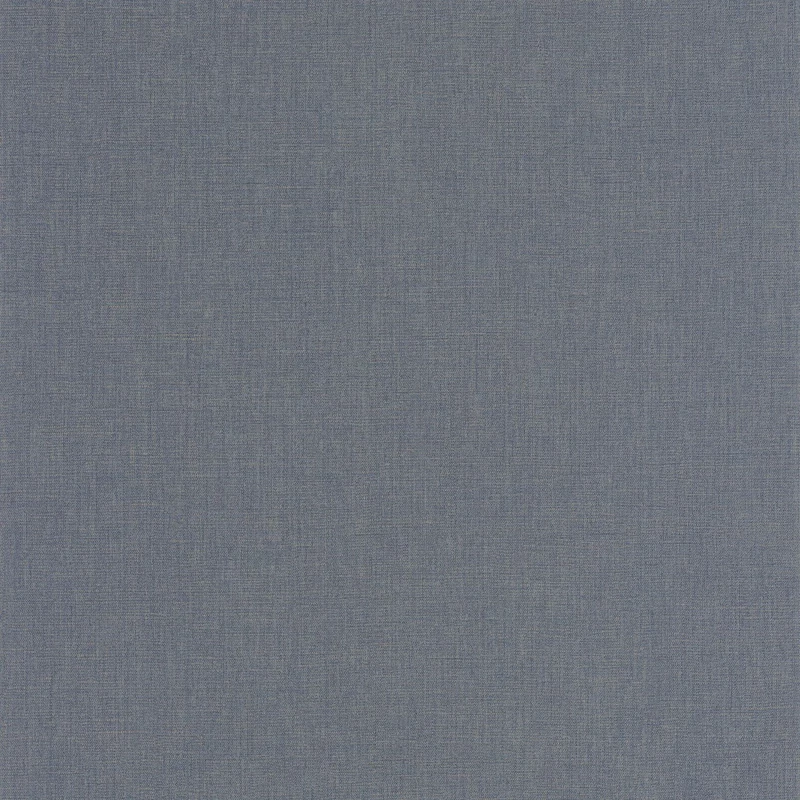 Casadeco Szövethatású sötétkék vinyl tapéta Caractere Bleu Orage 53 cm X 10 m