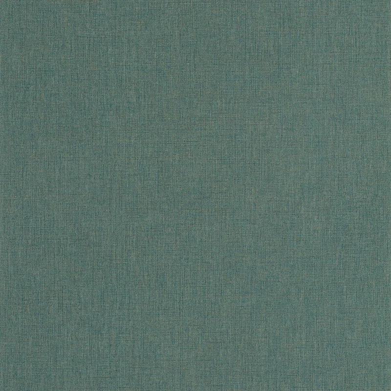 Casadeco Szövethatású pávakék vinyl tapéta Caractere Bleu Paon 53 cm X 10 m