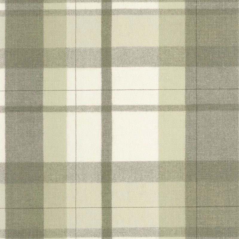 Casadeco Szövethatású kockás zöld vlies tapéta Tartan Touch Vert Amande 53 cm X 10 m