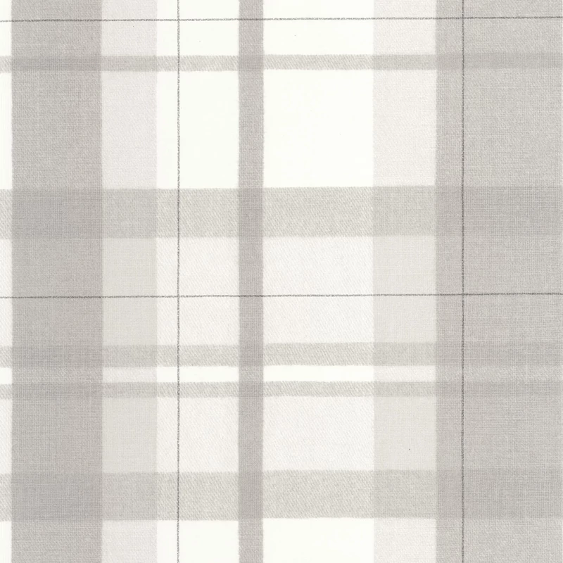 Casadeco Szövethatású kockás szürke vlies tapéta Tartan Touch Gris Duvet 53 cm X 10 m
