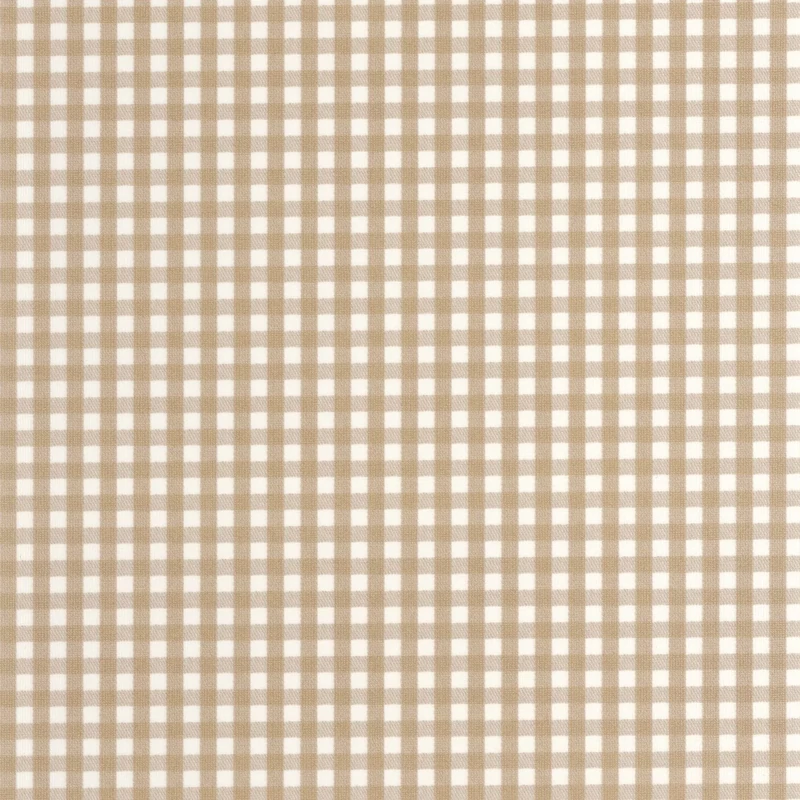 Casadeco Kockás barna vlies tapéta Gingham Charm Camel 53 cm X 10 m