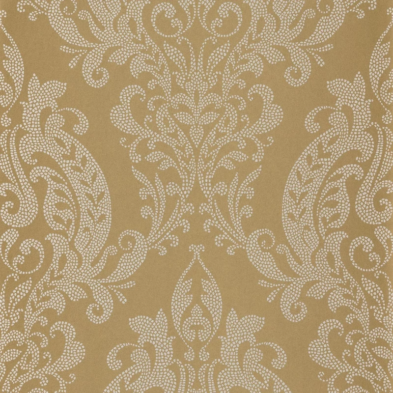 Casadeco Klasszikus damaszt mintás bronz vlies tapéta Quintessence Bronze 53 cm X 10 m