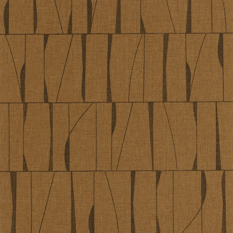 Casadeco Absztrakt mintás barna vinyl tapéta Otavia Beige Cognac 53 cm X 10 m
