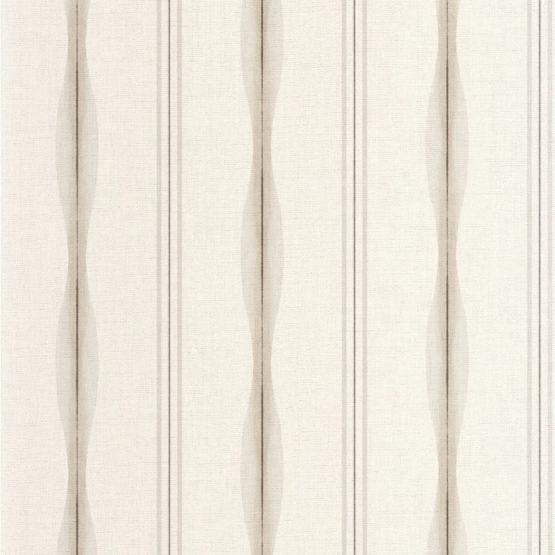 Casadeco Szövethatású modern csíkos bézs vinyl tapéta Variation Blanc Craie 53 cm X 10 m