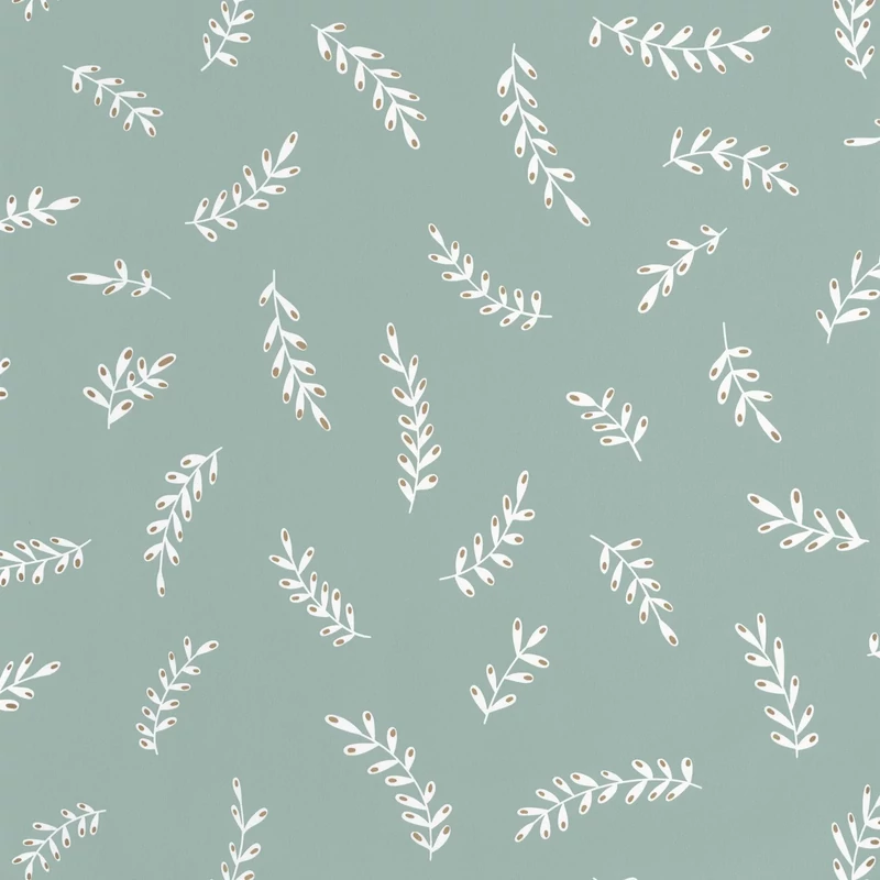 Caselio Kalász mintás zöld vlies tapéta Iris Vert De Gris 53 cm X 10 m