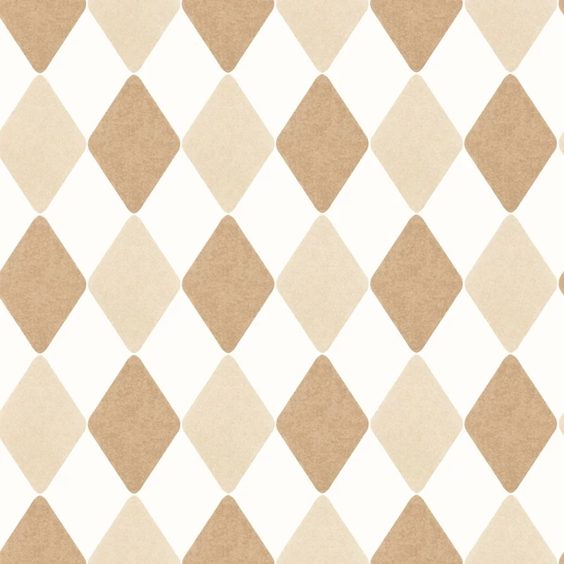 Caselio Geometriai mintás barna vlies tapéta Danser Camel 53 cm X 10 m