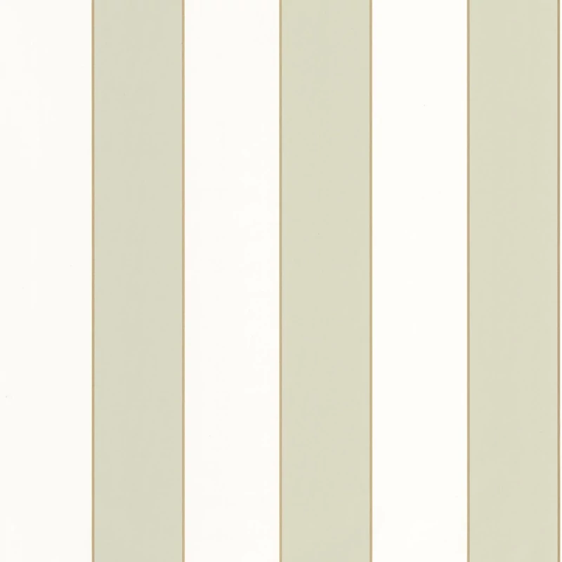 Caselio Elegáns csíkos zöld vinyl tapéta arany széllel Moonlight Golden Lines Vert Amande Dore 53 cm X 10 m