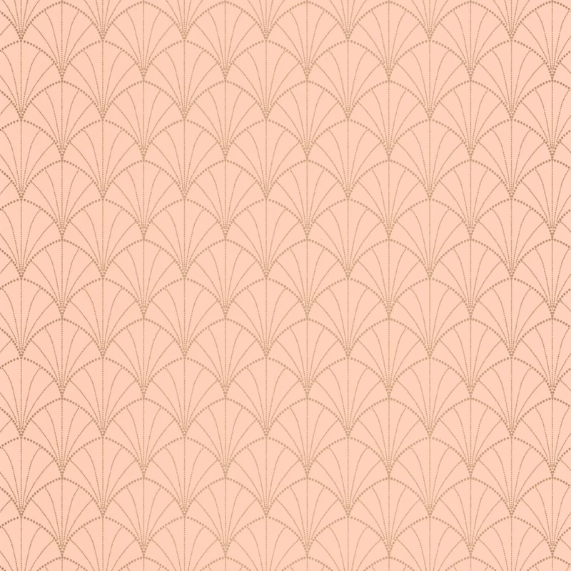 Caselio Pálma mintás art deco rózsaszín-arany vinyl tapéta Edgar Rose Or 53 cm X 10 m