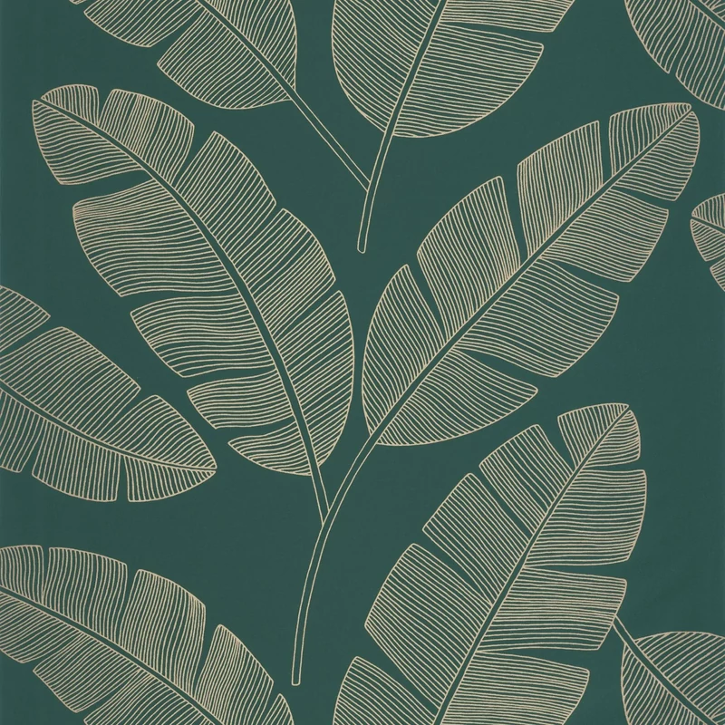 Caselio Óriás banánfa leveles sötétzöld vinyl tapéta Moonlight Banana Tree Vert Sapin 53 cm X 10 m