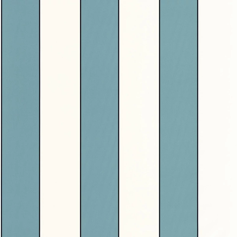 Caselio Elegáns csíkos türkiz vinyl tapéta fekete széllel Moonlight Golden Lines Turquoise 53 cm X 10 m