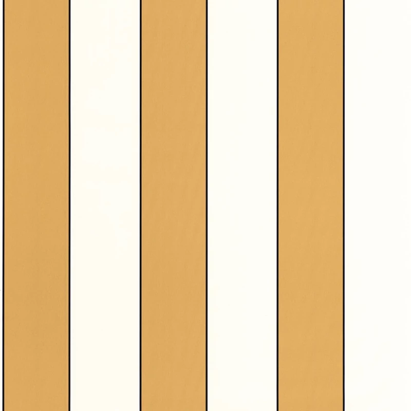 Caselio Elegáns csíkos mustársárga vinyl tapéta fekete széllel Moonlight Golden Lines Moutarde 53 cm X 10 m