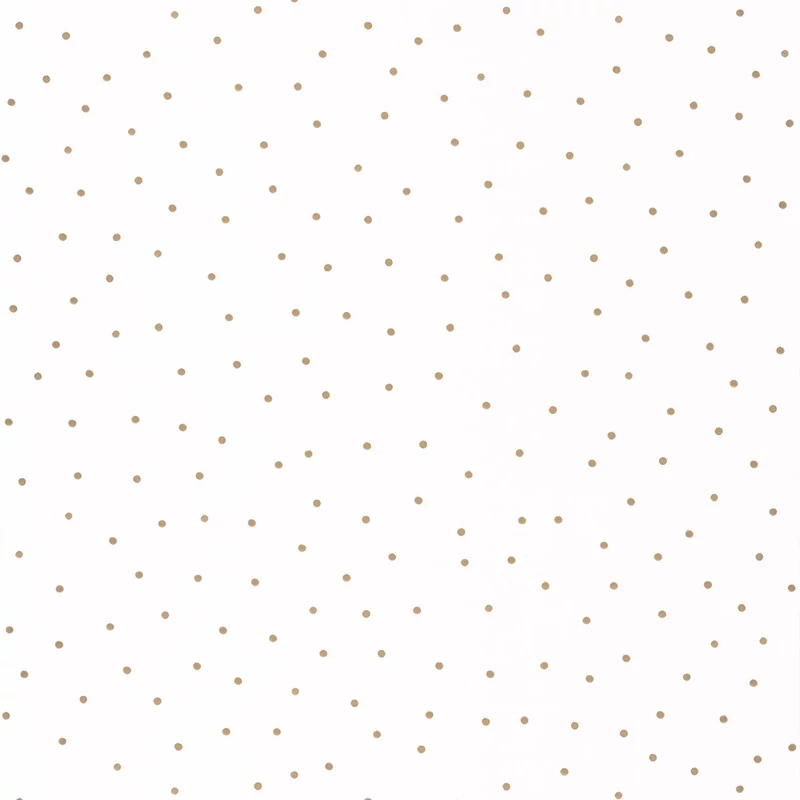 Caselio Pöttyös fehér-arany vlies tapéta Danse Blanc Dore 53 cm X 10 m