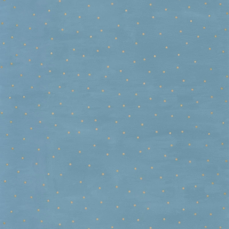 Caselio Pöttyös kék-arany vlies tapéta Danse Bleu Dore 53 cm X 10 m