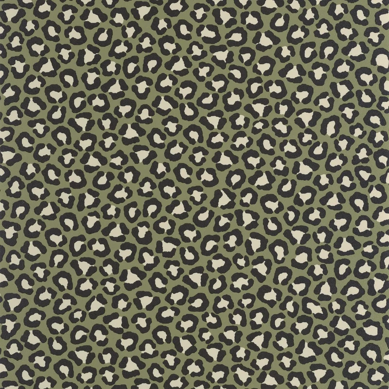 Caselio Leopárd mintás keki zöld vlies tapéta Sumatra Kaki 53 cm X 10 m