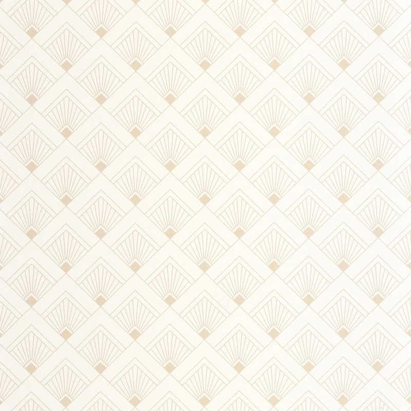 Caselio Art deco glamúr fehér-arany vinyl tapéta Effervescence Blanc Irise 53 cm X 10 m