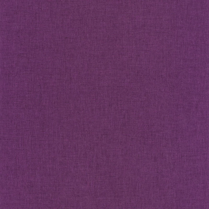 Caselio Lenvászon hatású lila vinyl tapéta Uni Mat Aubergine 53 cm X 10 m