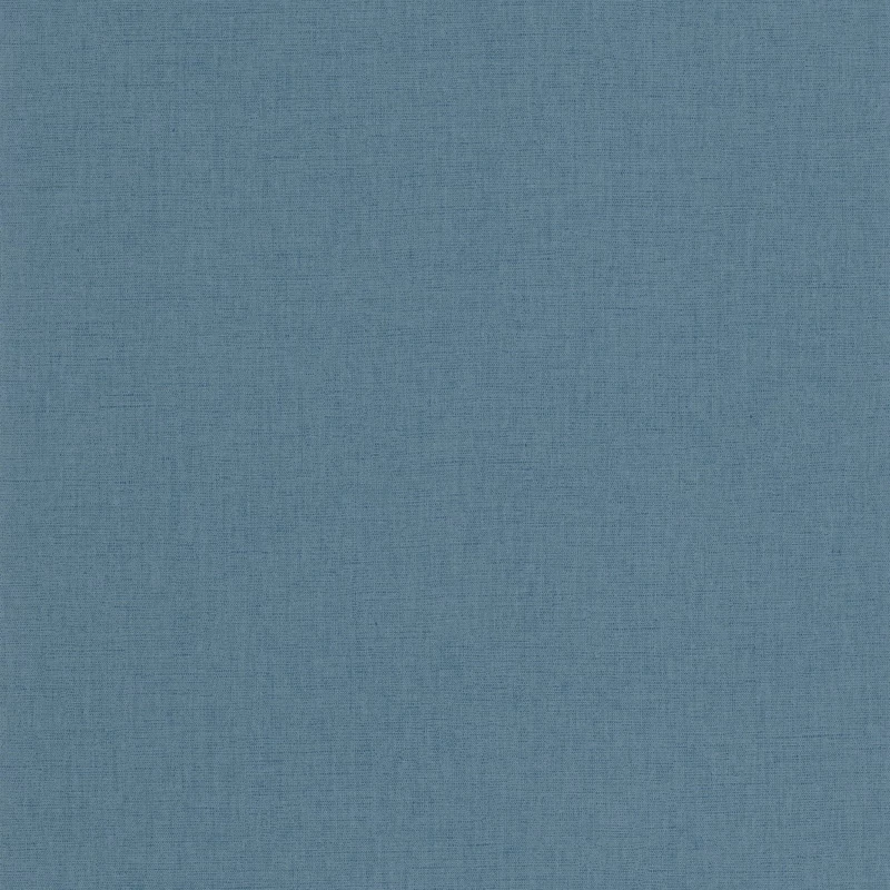 Caselio Lenvászon hatású kék vinyl tapéta Uni Mat Bleu Ouragan 53 cm X 10 m