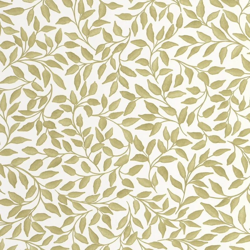 Caselio Modern levél mintás keki zöld vlies tapéta Printemps Vert Kaki 53 cm X 10 m