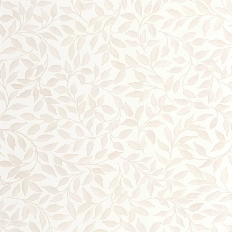 Caselio Modern levél mintás törtfehér vlies tapéta Printemps Blanc Nacre 53 cm X 10 m