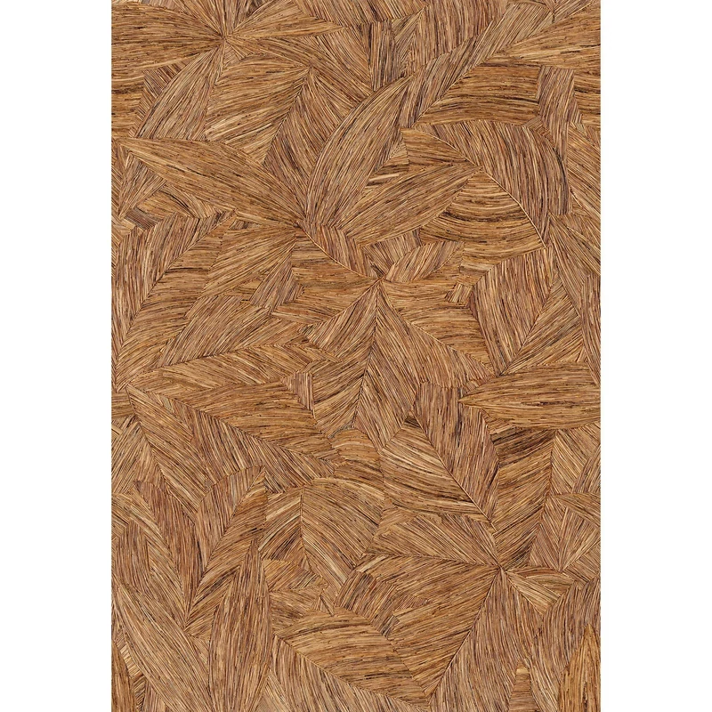 Caselio Faerezetes levél mintás modern barna vinyl poszter tapéta Wood Leaves Marron 212 cm X 3,1 m