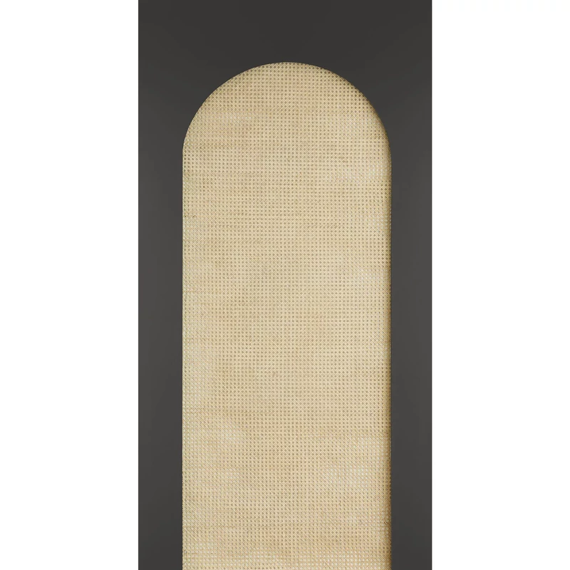 Caselio Nád hatású fekete vlies poszter tapéta Canework Arch Noir 159 cm X 3,1 m