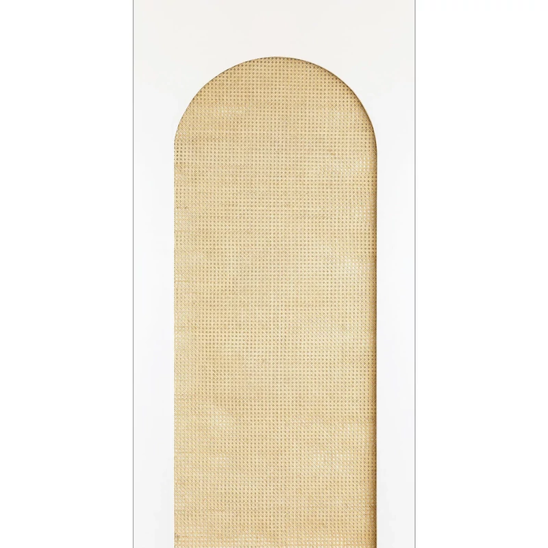 Caselio Nád hatású fehér vlies poszter tapéta Canework Arch Blanc 159 cm X 3,1 m