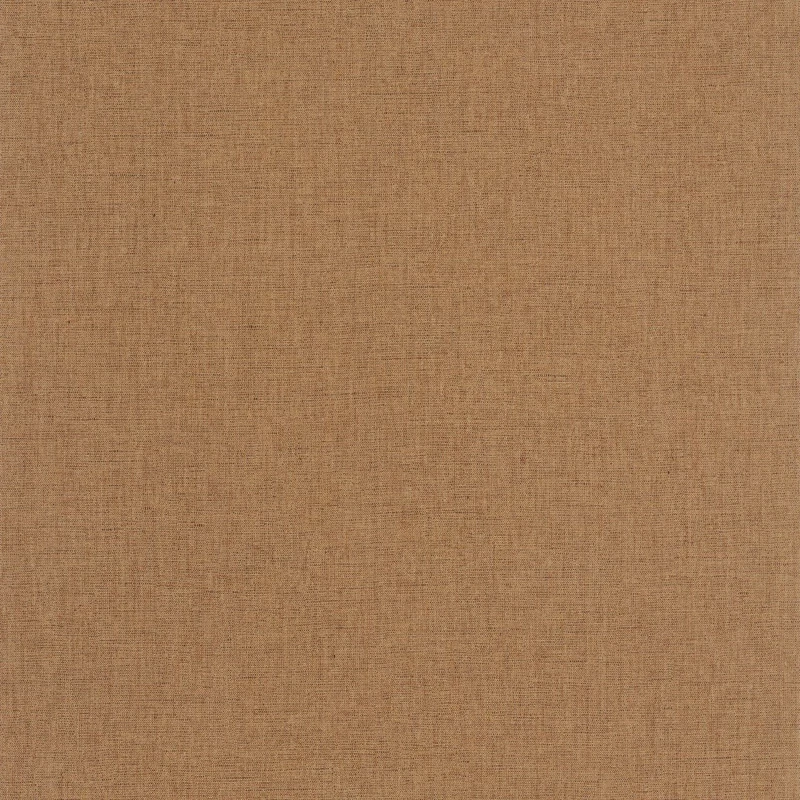 Caselio Lenvászon hatású barna vinyl tapéta Uni Mat Amande Noir 53 cm X 10 m