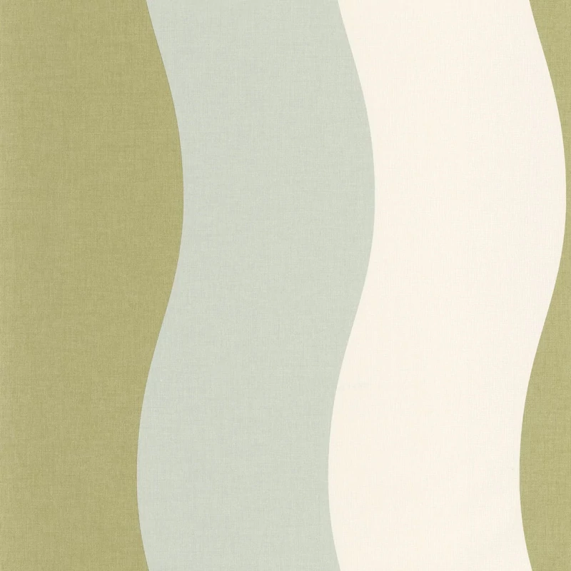 Caselio Hullámos retro zöld vinyl tapéta Sandy Bleu Vert 53 cm X 10 m