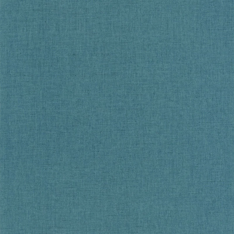 Caselio Lenvászon hatású kék vinyl tapéta Uni Mat Bleu Canard 53 cm X 10 m