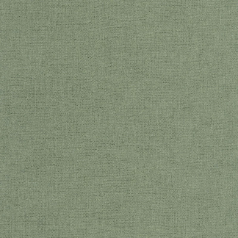 Caselio Lenvászon hatású zöld vinyl tapéta Uni Mat Vert Bleu 53 cm X 10 m