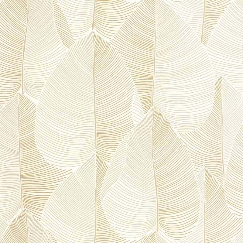 Caselio Levél mintás bézs vinyl tapéta Nuance Beige 53 cm X 10 m