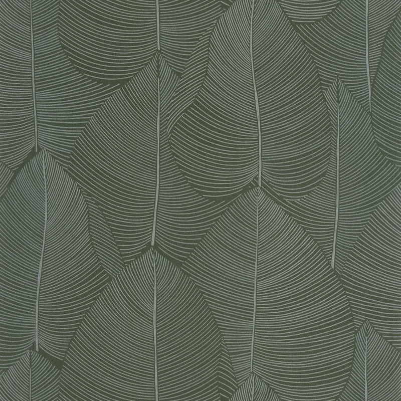 Caselio Levél mintás zöld vinyl tapéta Nuance Vert Irise 53 cm X 10 m