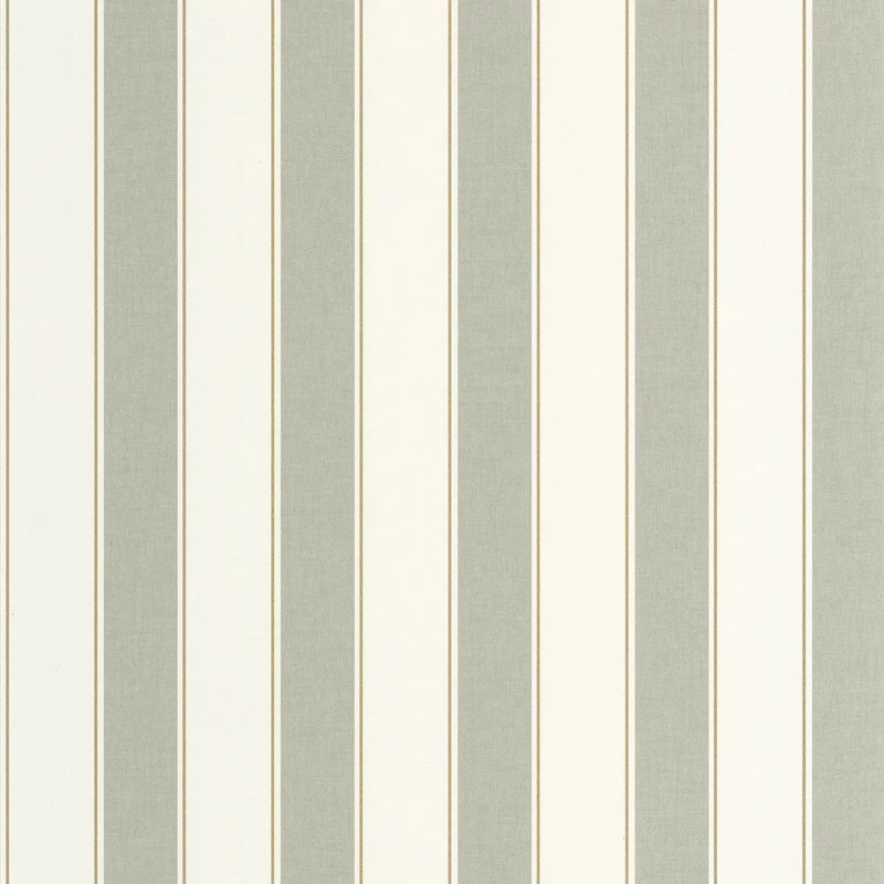 Caselio Elegáns csíkos zöld vinyl tapéta arany szegéllyel Classic Lines Vert Amande Or 53 cm X 10 m