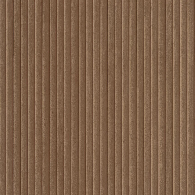 Caselio Faléc hatású modern barna vinyl tapéta Boisea Marron 53 cm X 10 m