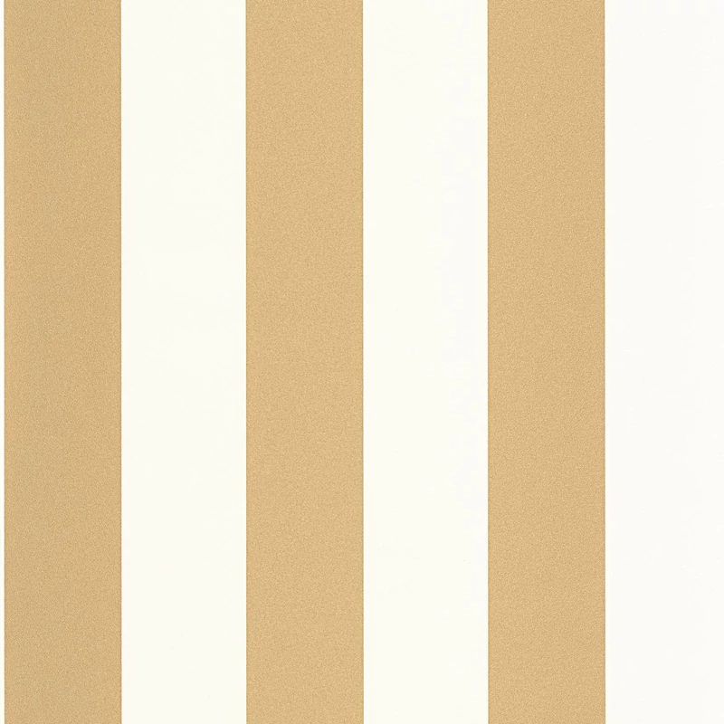 Caselio Széles csíkos arany színű vinyl tapéta Wide Lines Doree 53 cm X 10 m