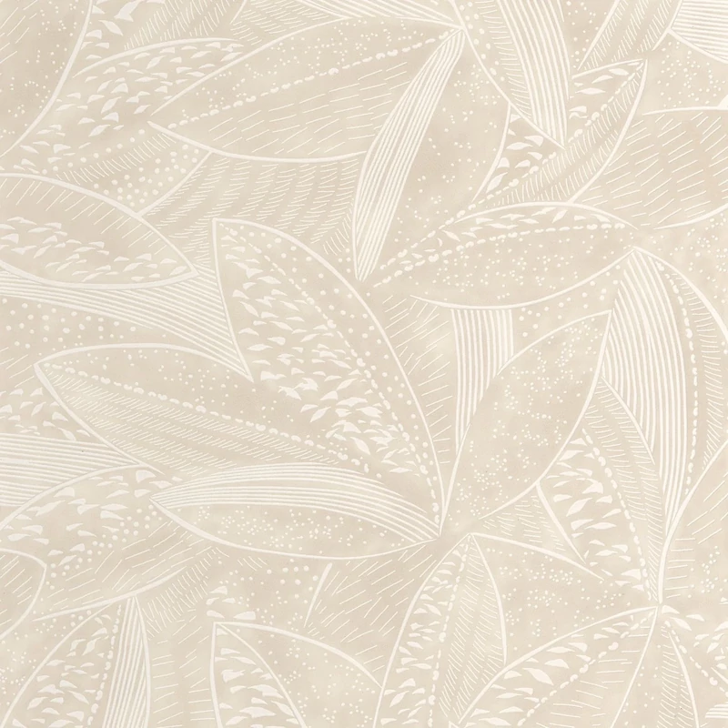 Caselio Levélmintás modern bézs vlies tapéta Natura Sable 53 cm X 10 m