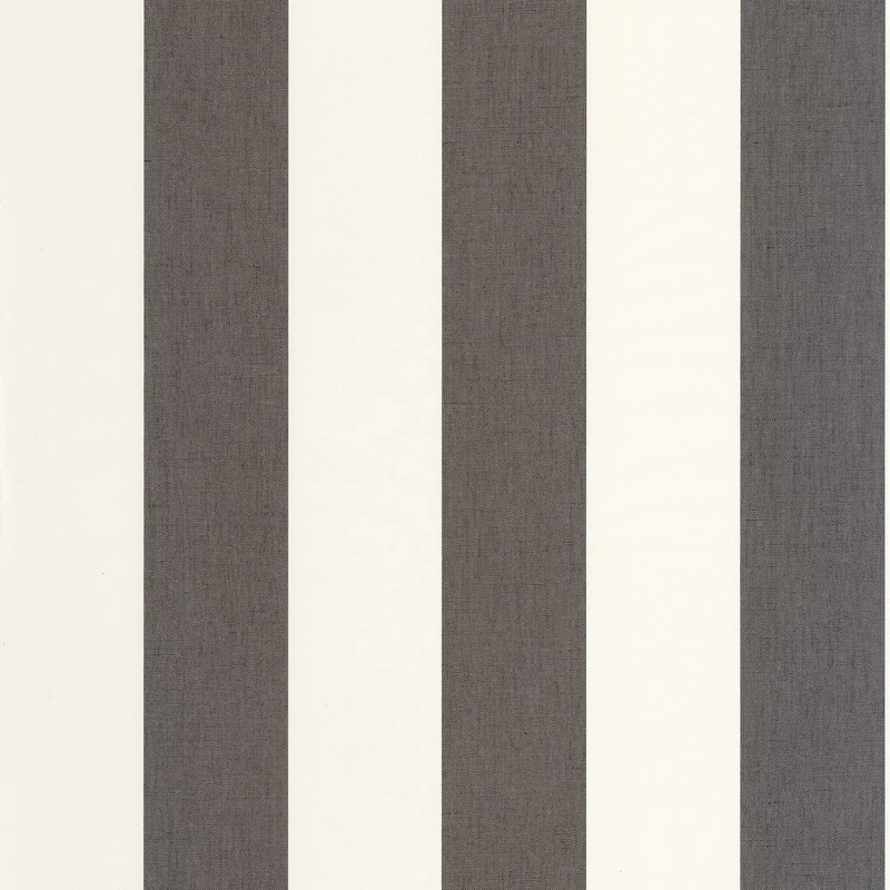 Caselio Klasszikus csíkos fekete-fehér vinyl tapéta Linen Lines Noir 53 cm X 10 m